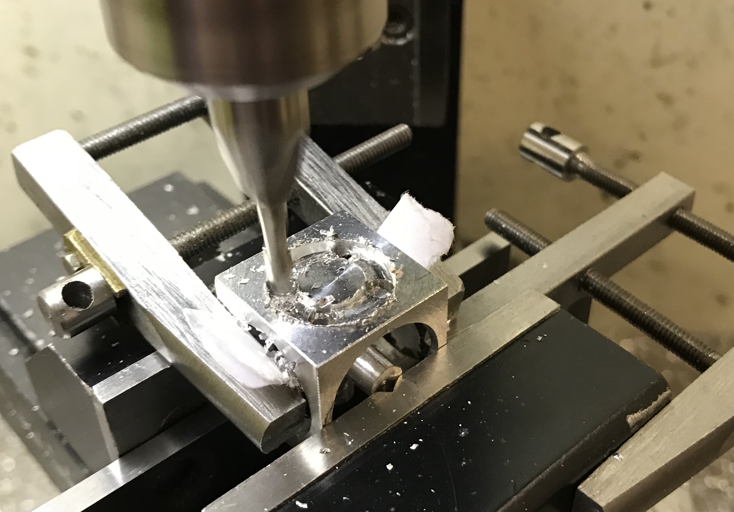 Milling the aluminum cube